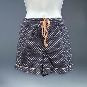 Tory Burch Heart Pajama Shorts Navy Pink Trim S Sleepwear